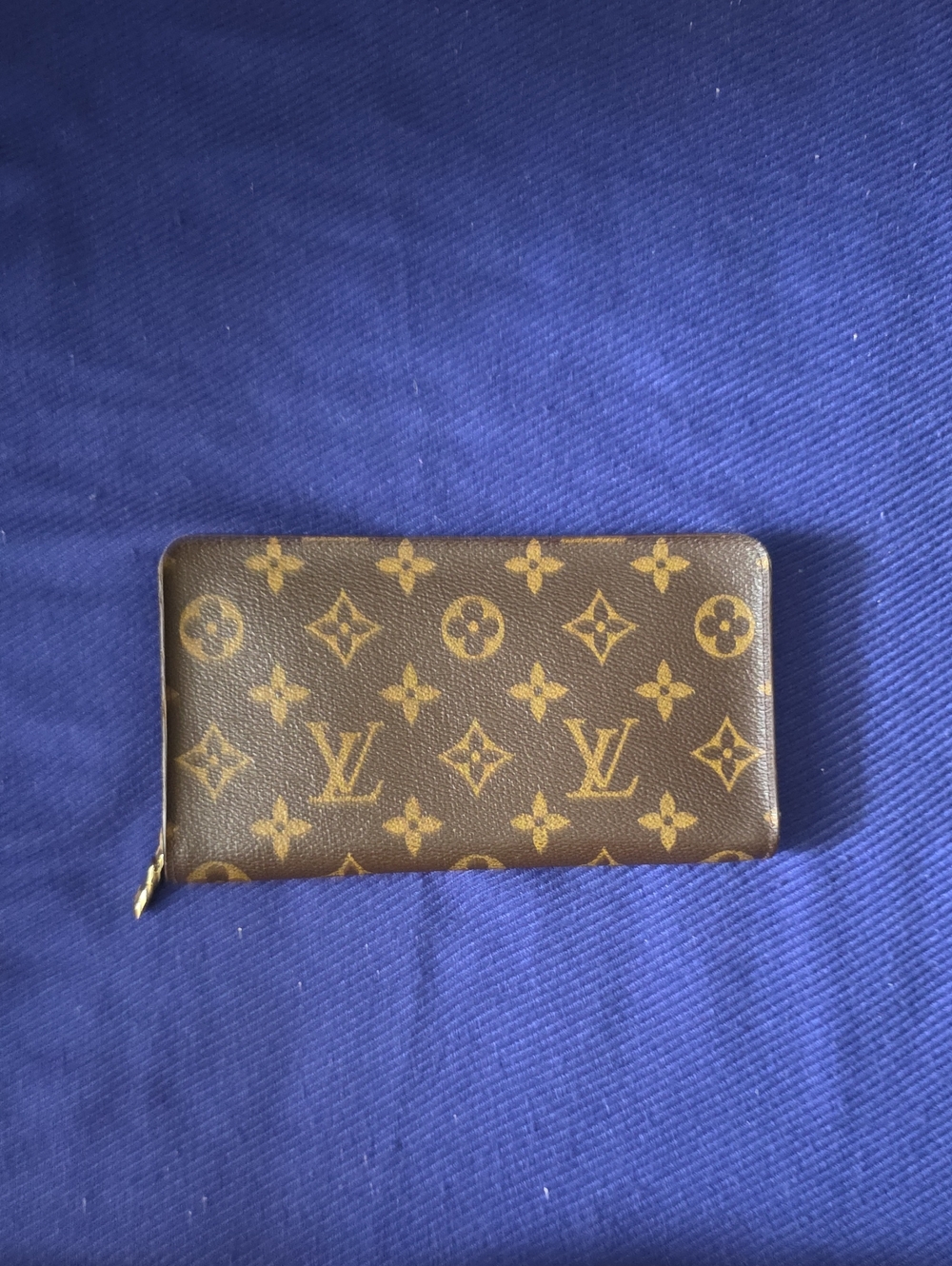 Louis Vuitton Monogram Zip Wallet in Brown and Gold